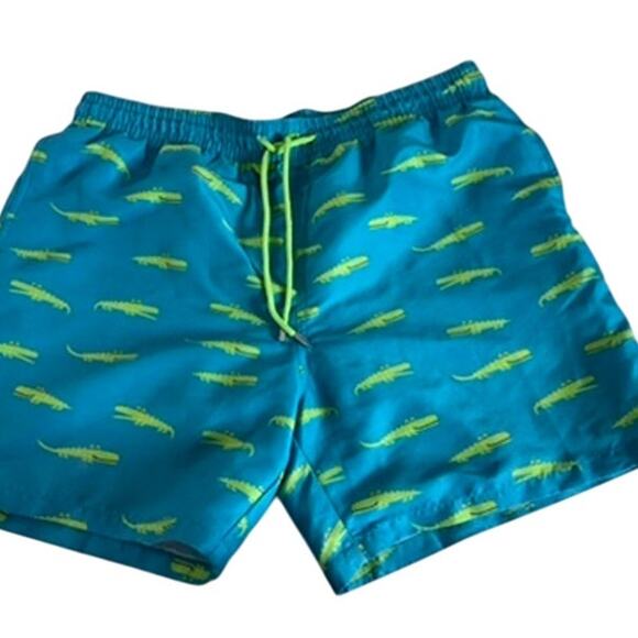 "CAPELLE" Mens Swim Trunks SZ XL Drawstring Crocodiles Beach PLZ READ!! Vacation - Picture 1 of 12